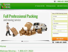 Tablet Screenshot of melrosemoving.us